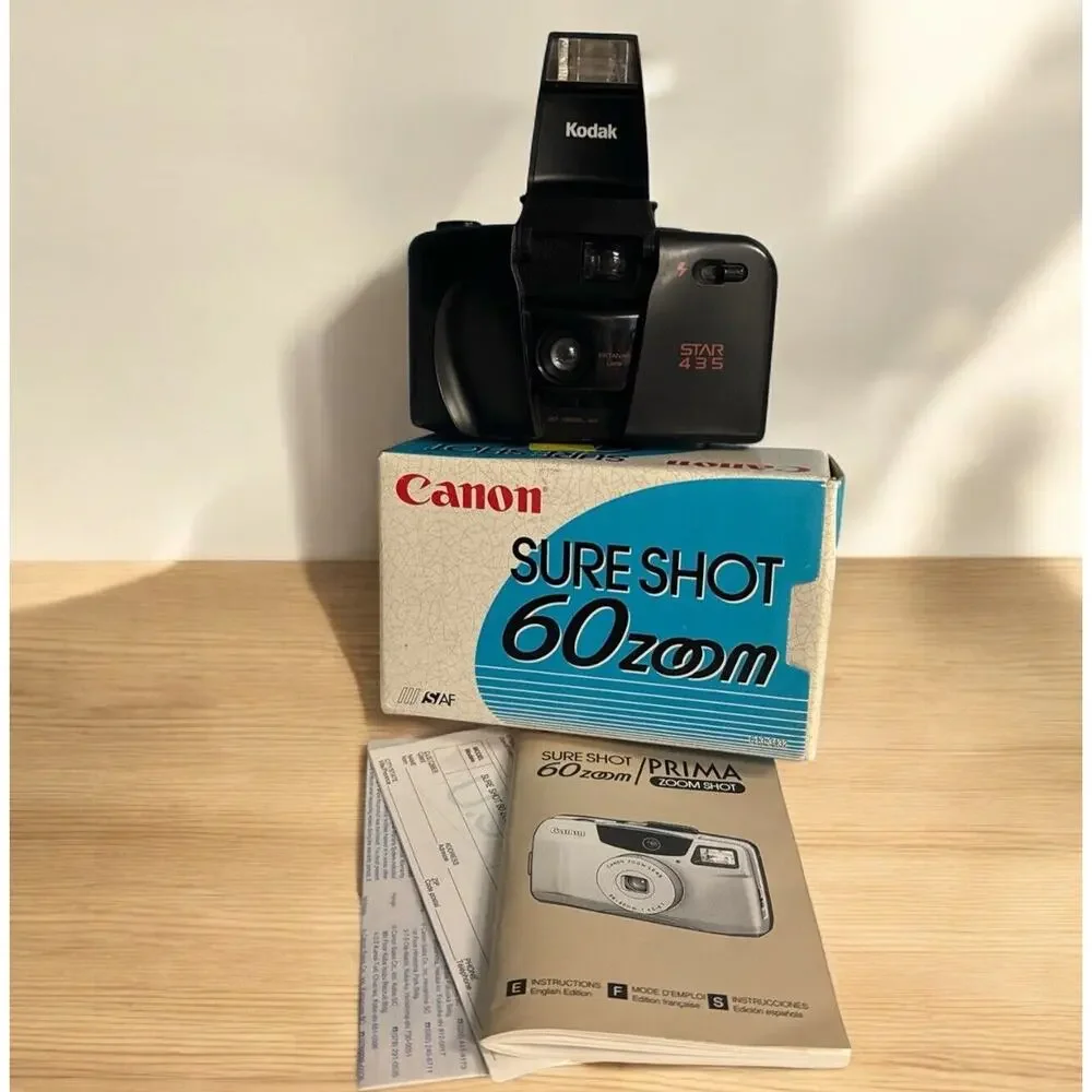 Kodak Star 435 35mm Plasticam Film‎ Point & Shoot Camera + Box & Manual Cannon